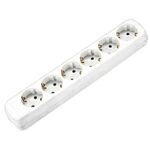 Multi Power Socket 6 Outlet without Cable White 20261-103