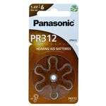 PR312/41 Μπαταρία Κουμπι Ακουστικών Βαρηκοΐας 1.4V 6 Τεμ Panasonic