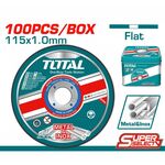 Σετ 100Τεμ Δίσκοι 115 Χ 1mm Κοπής Ιnox-Μετάλλου σε Μεταλλικό Κουτάκι Super Select Total TAC210115100