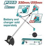Grass Trimmer 2 Batteries 2X20V (Without Battery & Charger) Total TSTLI20018