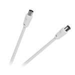 Coaxial TV Aerial Cable RF Fly Lead Digital Male to Female White 1.8m