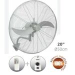 Industrial Wall Fan White D50cm 110W (DC Motor) with Remote Control