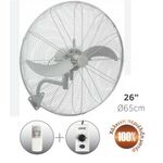 Industrial Wall Fan White D65cm 180W (DC Motor) with Remote Control