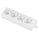 Multiple Power Socket 4 Outlet Without Cable White