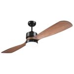 Ceiling Fan with Led Lighting 12W 4000K 132cm Brown 70W with Remote Control