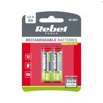 Rechargeable Batteries Rebel Ni-MH HR6 AA 2600mAh