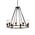 Lighting Pendant 8 Bulb Metal Wheel With Rope 13802-245