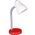 Table Lighting Fixture With Metallic Arm And Mount - Head From ABS Plastic Red