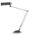 Desk Lighting Fixture With Silver Plastic Arm And Plastic Mount & Head Switch On The Heah Anthracite