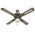 Ceiling Fan 70W 130cm Brown-Gold with Pull Switch & Lamp Holder E27
