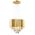 Φωτιστικό Κρεμαστό Οροφής Σαμπανιζέ Χρυσό + Διάφανο 5 x E14 13800-360