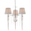 Lighting Fixture Goldwhite patine + White + Clear + Rose gold 3 x E14 13800-409