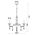 Φωτιστικό Κρεμαστό Οροφής Γυαλιστό αντικέ ασημί + Διάφανο - Kρυσταλιζέ 3 x E14 13800-450