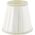 Υφασμάτινο Αμπαζούρ - Καπέλο με Βάση για Λάμπες E14 Λευκό-Κορδέλα 14x9x13cm