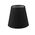 Υφασμάτινο Αμπαζούρ - Καπέλο με Βάση για Λάμπες E14 Μαύρο-Λινό 14x9x13cm