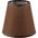 Υφασμάτινο Αμπαζούρ - Καπέλο με μεταλλική βάση για Λάμπες E14 Καφέ-Λινό 14x9x13cm 12600-509