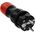 Plug Male Schuko WT-54 Extrem IP54 KEL Black/Red