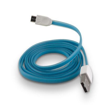 Καλώδιο USB-micro USB Flat Blue