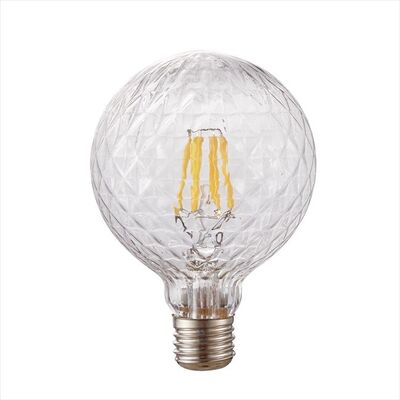 Led Lamp E27 6W Filament 2700K Poc G95 Clear Dimmable