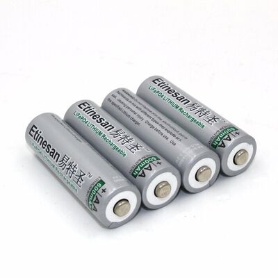 14500 AA Lithium Battery 3.2V 600mAh LiFePO4