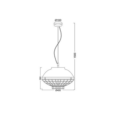 Lighting Pendant 1 Bulb Metal 13802-186