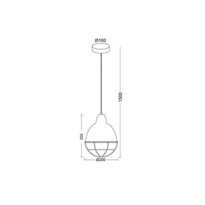 Lighting Pendant 1 Bulb Metal 13802-037
