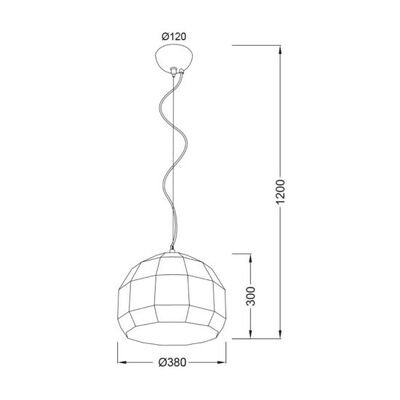 Lighting Pendant 1 Bulb Metal Matt White 13802-362
