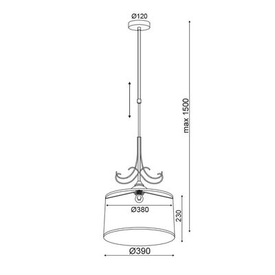 Lighting Pendant 1 Bulb Metal 13802-598