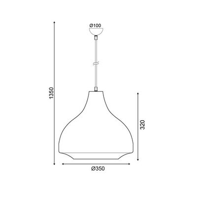 Lighting Pendant 1 Bulb Metal 13802-470