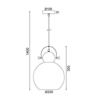 Lighting Pendant 1 Bulb Metal 13802-479