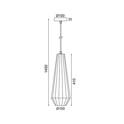 Lighting Pendant 1 Bulb Metal 13802-485