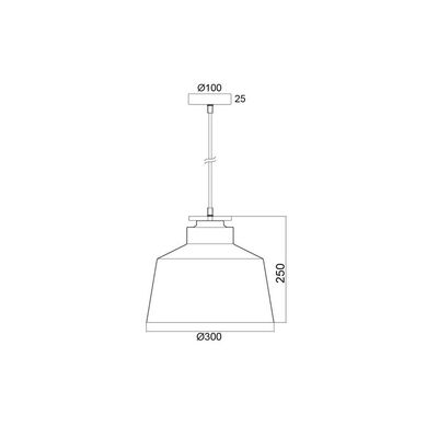 Lighting Pendant 1 Bulb Metal 13802-058