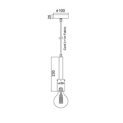 Lighting Pendant 1 Bulb Metal 13802-494