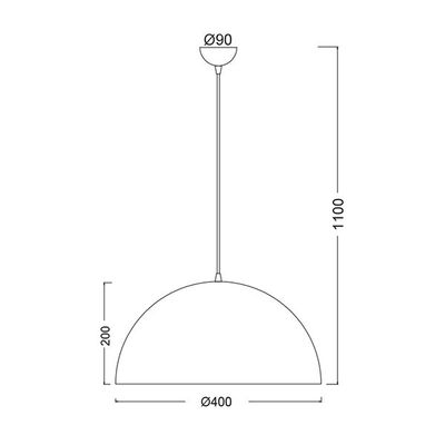 Lighting Pendant 1 Bulb Metal 13802-501