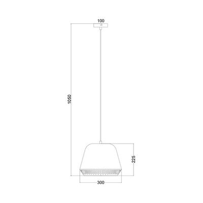 Lighting Pendant 1 Bulb Metal 13802-516
