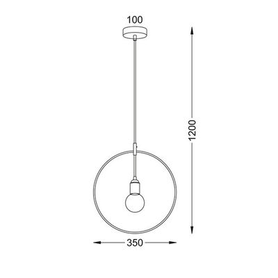 Lighting Pendant 1 Bulb Metal 13802-524