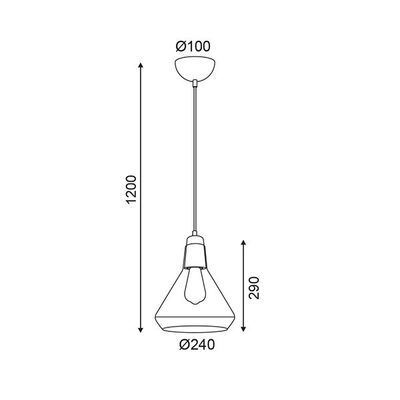 Lighting Pendant 1 Bulb Metal 13802-528
