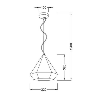 Lighting Pendant 1 Bulb Metal 13802-532