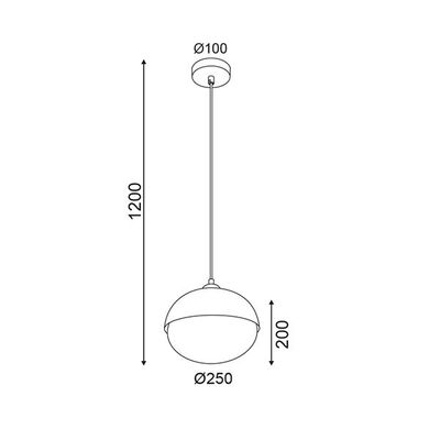 Lighting Pendant 1 Bulb Metal 13802-539