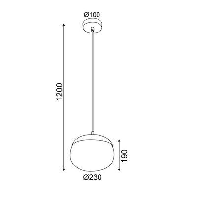 Lighting Pendant 1 Bulb Metal 13802-540