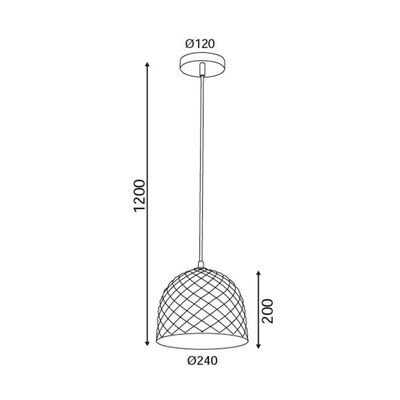 Lighting Pendant 1 Bulb Metal 13802-410