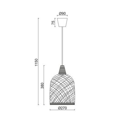 Lighting Pendant 1 Bulb Metal 13802-781