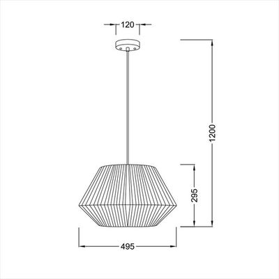 Lighting Pendant 1 Bulb Metal 13802-797