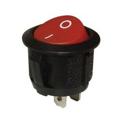 Switch Rocker Mini 2P On-Off 10A/250V Round Φ23 Red R13-112