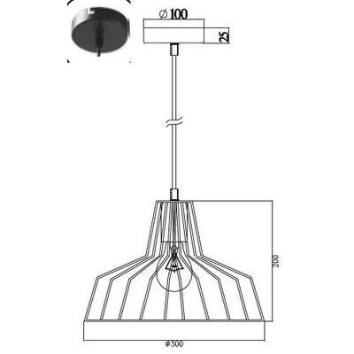 Lighting Pendant 1 Bulb Metal 13802-045