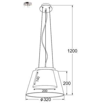 Lighting Pendant 1 Bulb Metal 13802-353