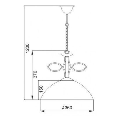 Lighting Pendant 1 Bulb Metal 13802-687