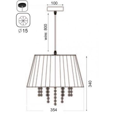 Lighting Pendant 3 Bulb Metal 13802-627