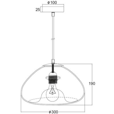 Lighting Pendant 1 Bulb Metal 13802-481