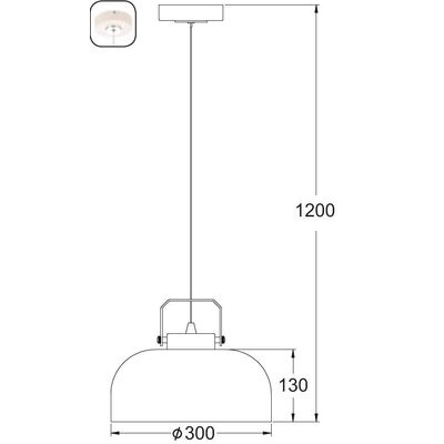 Lighting Pendant 1 Bulb Metal 13802-508